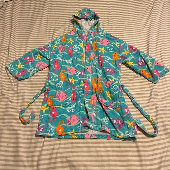 St. Eve Swim Robe Cover Up Starfish Seahorses Angelfish GUC - Picture 2 of 4